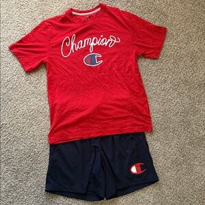 NWOT Champion Matching T and Shorts Sz medium